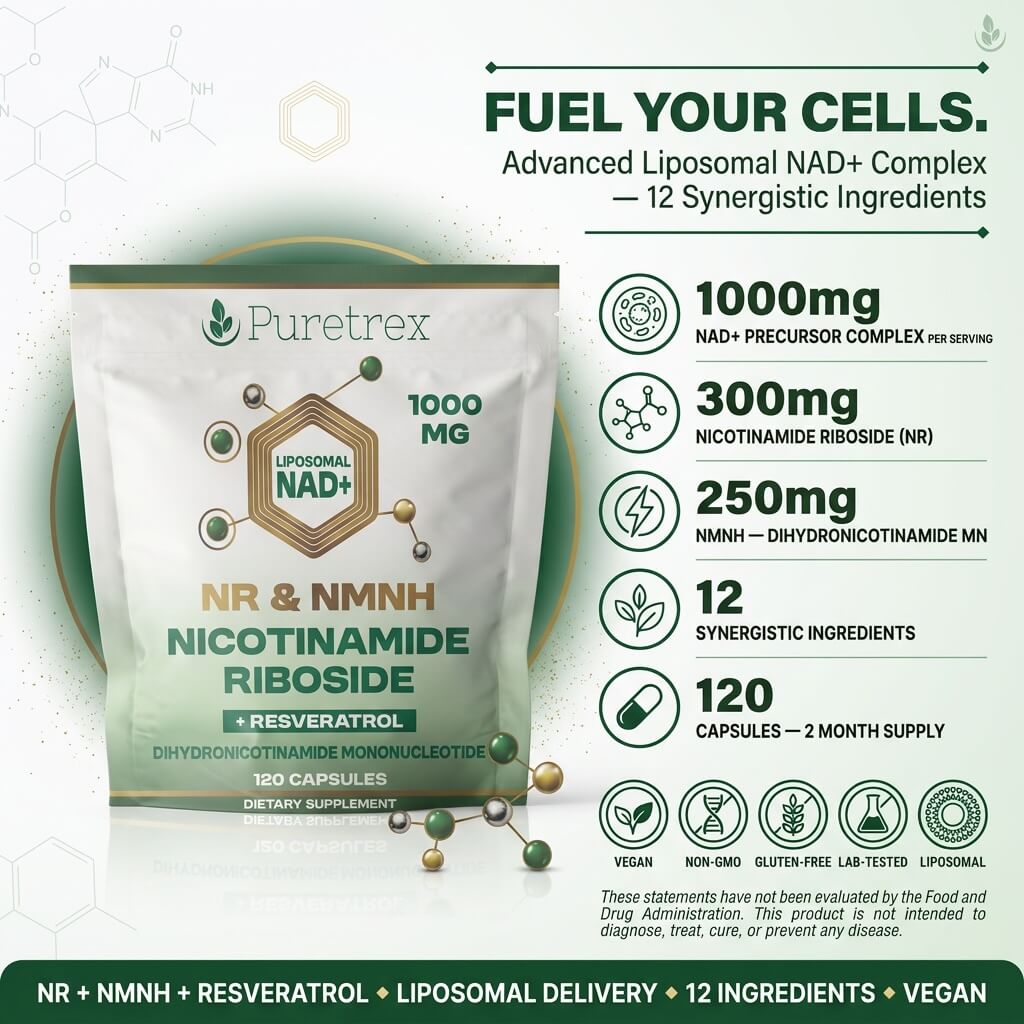 Liposomal NAD+ NR & NMNH Complex – Resveratrol & CoQ10 Capsules