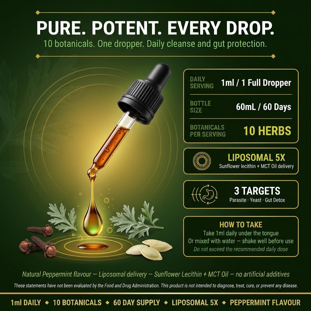 Liposomal Herbal Gut Cleanse Drops – Advanced Digestive Support