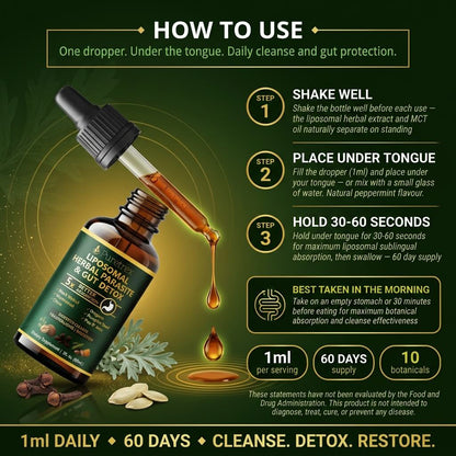 Liposomal Herbal Gut Cleanse Drops – Advanced Digestive Support
