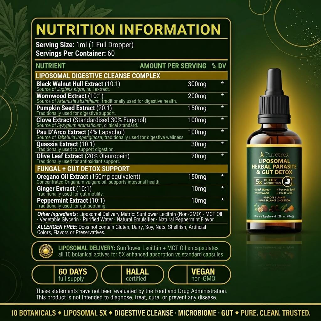 Liposomal Herbal Gut Cleanse Drops – Advanced Digestive Support